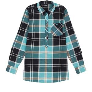 Patagonia Women’s Featherstone Tunic Plaid Flannel Long Sleeve Shirt Small